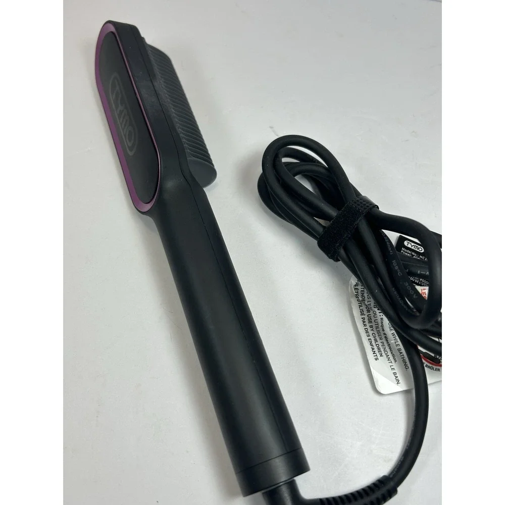 TYMO Hair Straightening Brush Black Digital Display Adjustable Heat Electric